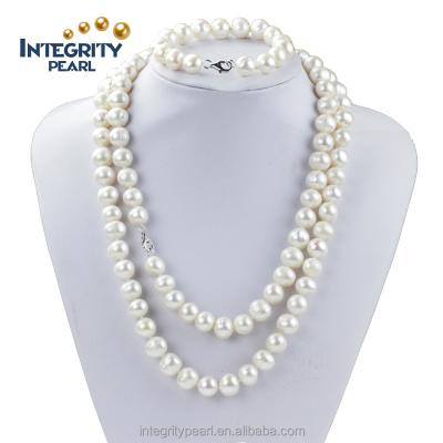 China AA 10mm CLASSIC Potato Pearl Necklace Bracelet Freshwater Set for sale