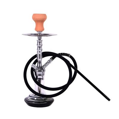 China Original best stainless steel aluminum hookah kit with stable glass vase washable silicone hose with spring hookah set premium shisha for sale