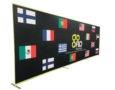 China Lightweight Portable Trade Show Backdrop Tension Fabric Banner Display Stand for sale