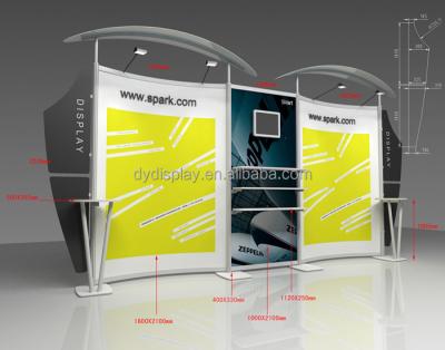 China Portable Aluminum Profile Portable Trade Show Stand Formulate Backdrop Booth for sale