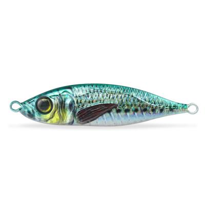 China Alloy Lead 60g Bass Lead Fish 3D Printing Saltwater Seawater Fish Lure Slowing Lure Building High Quality for sale