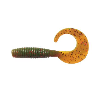 China Durable And Attractive Curved High Tail Worm Lure Fishing Lure Soft Plastic Fishing High Quality Soft Bait for sale