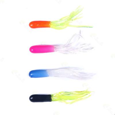 China 4.5cm Simulated Octopus Lead Hook Soft Swimming Vivid Soft Bait Tubular Worm Tubular Hollow Submarine Action Tube Primer Suitable For Jig Head for sale