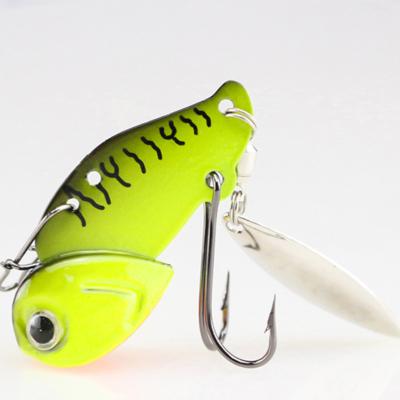 China Top Lead VIB Fishing Hard Lure Vibrating Spinning Jigs Spinner Blade Swimbait Treble Hooks For Salmon Bass Hole for sale