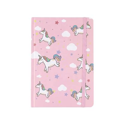 China Cheap Unicorn A5 Hardcover Notebook Notebook With Elastic Band For Student School 192 Pages 80grams Paper for sale