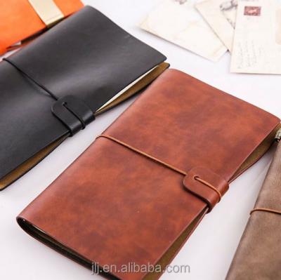 China Hard Cover Book Most Popular School PVC Leather Diary Book With Pocket Blank Lined Print Custom Notebook for sale