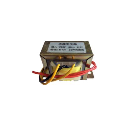 China Application Transformer High Voltage Power E-I Core Transformer Single Core Isolation Transformer Low Frequency AC 12V/24V Output With Cable for sale