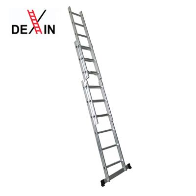 China Economical Aluminum Attic Ladder Portable Folding Ladders DX-E307 Folding Rope Step Ladder Extender Safety Ladder Mobile Step EN131 for sale