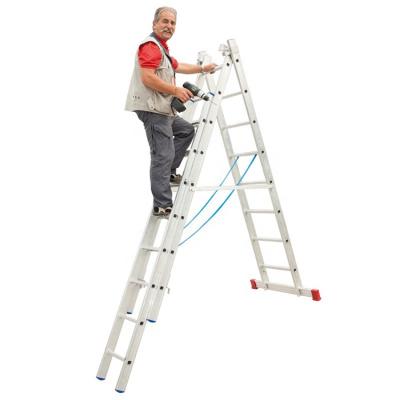 China Folding Ladders Aluminum Telescopic Folding Ladder Safety Extension Loft Attic Ladder Step Ladders for sale