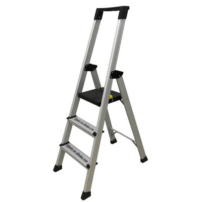 China DX-HH203 Folding Ladders, Safety Folding Aluminum Step Ladder With PP Tools Tray Household Alu Ladder CE Certified Al House Ladder TUV EN131 for sale