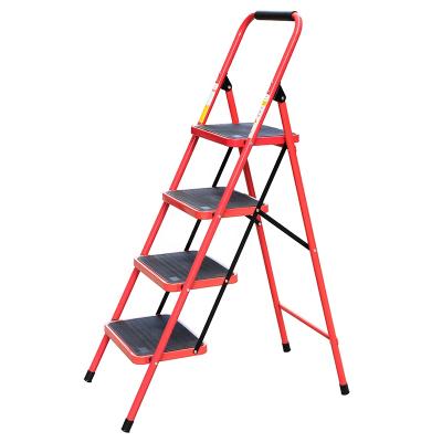 China Steel Folding Ladders 4 Steps Household Ladder , Home Use Folding Attic Ladder for sale