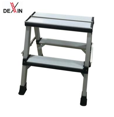 China DX-80022 Folding Ladders Soft Steep Classic 2x2 Stair Steps Aluminum Step Ladder Folding Small Ladder Step Stool For RV Kitchen Cabinet for sale