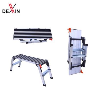 China Self Service Car Wash Work Platform Folding Equipment Aluminum Folding Ladders Movable Step Stairs Ladder for sale