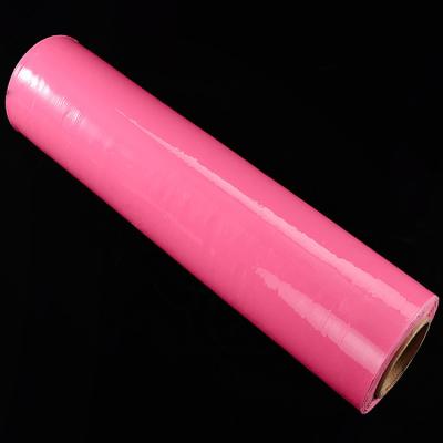 China Moisture Proof Many Styles And Low Prices Protective Soft Roll Plastic Pink Stretch Film for sale