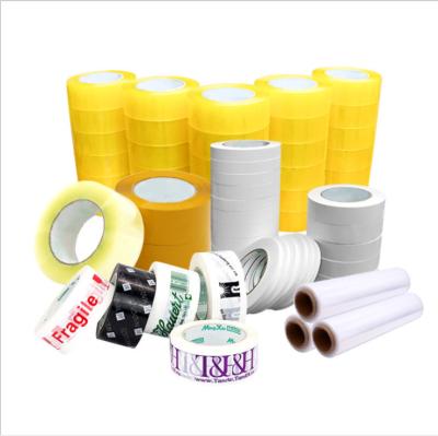 China China Manufacturer Industrial Grade Low Moisture Proof Density Wrapping Clear Plastic Roll Packing Tape for sale