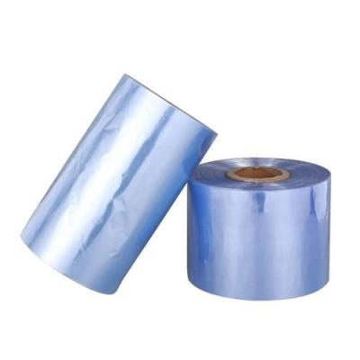 China CHINESE PLASTIC PRINT LOGO SOFT ROLL Moisture Proof FREE SAMPLE WRAP 40 MICRONS HEAT PVC SHRINK FILM for sale