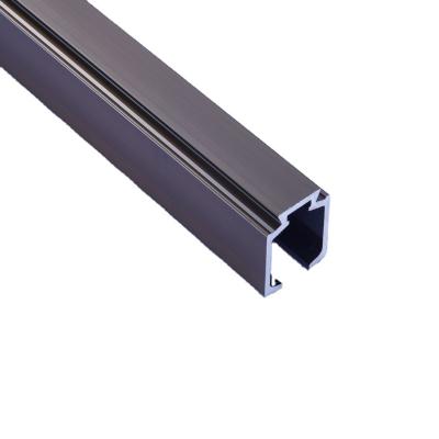 China Supplier Extruded Aluminum Hardware Curtain Rail Curtain Rail Hanging Door Tracks Aluminum Rail Profile for sale