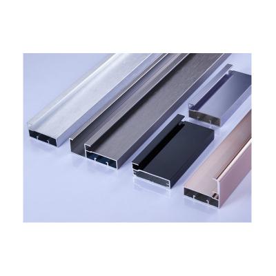 China door & Window Brushed Aluminum Extrusion Profile For Kitchen Cabinet Drawer Pulling Edge for sale