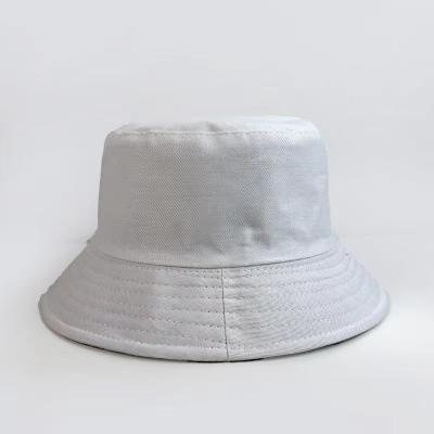 China Custom LOGO Cotton Fisherman Hat Solid Color Summer Beach Sunshade Sunshade Bulk Unisex Empty Simple Bucket Hats for sale