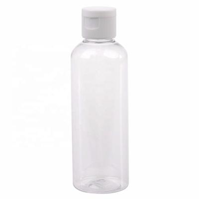 China Clear 100ml PET Cosmetic Bottle With Clear Screw Top Flip Lids Used For Personal Care, Cosmetic, Perfume for sale