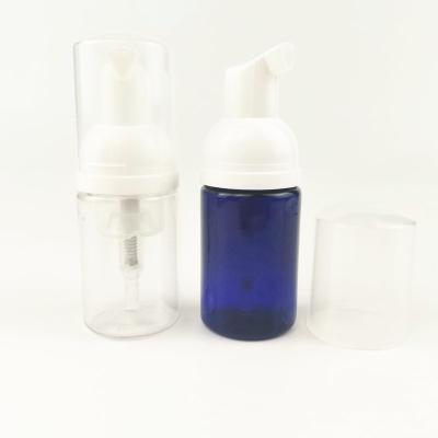 China 30ml PET Pump Bottle 1oz Blue Foaming Foaming Bottle PET Foaming Soap Cosmetic Dispenser For Cosmetic Packaging for sale