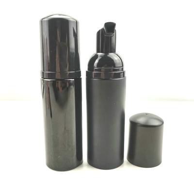 China Black 2oz Empty Plastic Refillable Foaming Foaming Bottle Soap 60ml Foaming Bottle For Cosmetic Packaging for sale