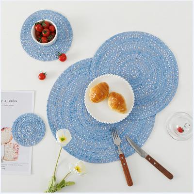 China CLASSIC Round Placemats for Restaurant Wedding Party Supplies Round Burlap Placemats with Tassels Mandala Boho Table Mats for sale