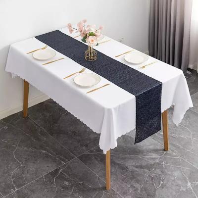 China Plain SUNTQ Wholesale Black Sequins 12x108inch  Table Runner for Parties Disposable, Sparkling Party Supplies for sale