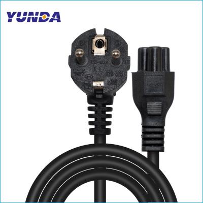 China Computer EUR Plug Computer Power Cord , Computer Monitor TV Replacement Power Cord For Laptop / Notebook for sale