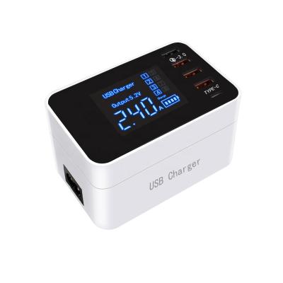 China 5V 8A USB Devices USB Charger with Wireless Charging, USB Multi-port Charger QC3.0 Desktop Dock Adapter with Type - C for Mobile Phones for sale