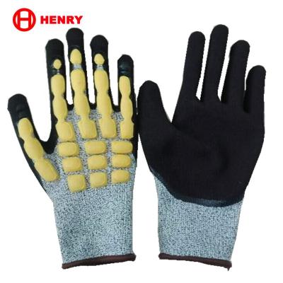 China Anti-impact PU Coated HPPE Cut Resistant Working Glove for sale