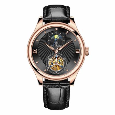 China Custom Genuine Leather 3atm Waterproof Luminous Automatic Mechanical Wristwatch Men Mechanical Watches for sale