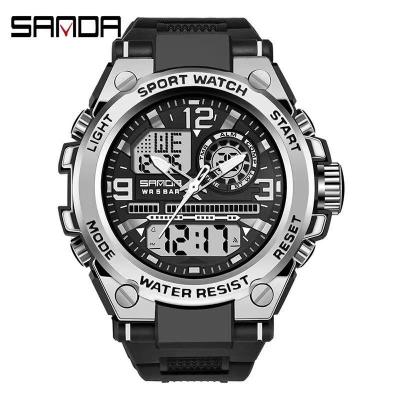 China Sanda Men Army Digital Quartz Watch Water Resist 5 Bar Analog Waterproof Watches Man Design Sport Watch for sale