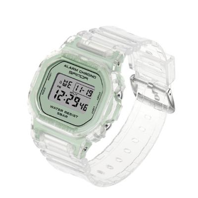 China Sanda Rollexeble Watches Wholesale Sport Men Digital 2021 Watch Women kids S Shock Sports Transparent Band for sale