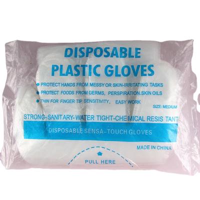 China Cheap Disposable Clear Plastic Cleaning Gloves for sale