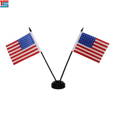 China Custom Printing Different Health Care Institutes Polyester Country Negotiation Flag USA Flag For Office Decoration for sale