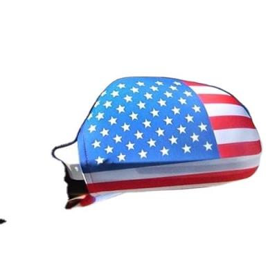 China Sports Customized Football Fans Flag American Flag Car Side National Flag Mirror Cover For Soccer Fans Car Decoration for sale