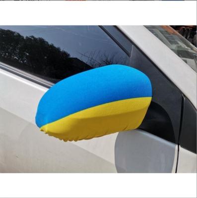 China Sports Football Fan All Ukraine Flag Different Country Car Side Mirror Cover Elastic Flag For Soccer Fans Car Decoration for sale