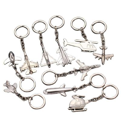 China Wholesale Custom NEW Aviation Decoration 2021 Airplane Airplane Metal Alloy Key Chain Mini Keyring Promotional Gift For Women Men for sale