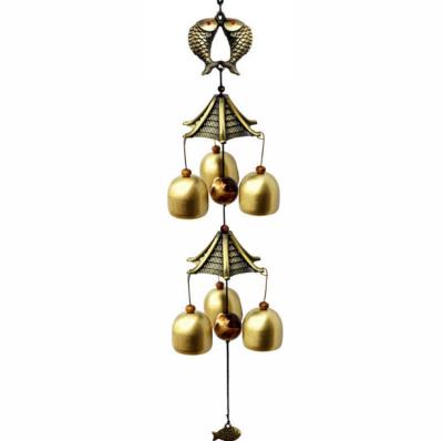 China Traditional fengshui brass animal wind chimes for sale