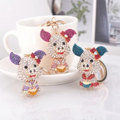 China Simple Pig Car Key Decoration Metal Chain Accessories for sale