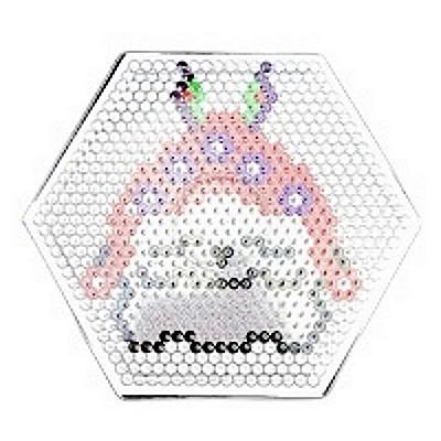 China Eductional Preschool Toys Plastic Hex Shape Peg Board Template for 5mm Iron Bead for sale