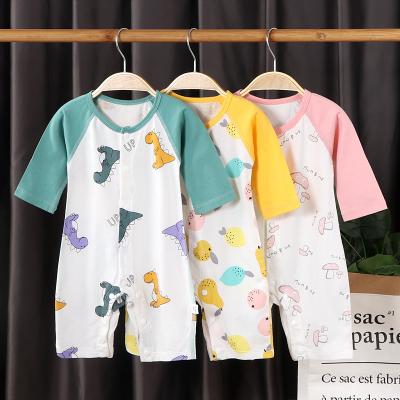 China 100% Cotton Baby Rompers Baby Wear Boneless Seam Newborn Baby Long Sleeves Jumpsuit for sale