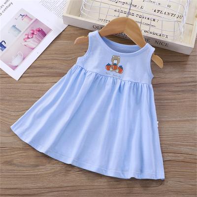 China Anti-wrinkle summer cotton worsted kids and infant girls vest cute infant dress baby dresses for newborn baby for sale