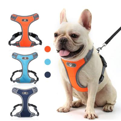 China HONZANPETS Pet Dog Harness Leashes Collars Adjustable Soft Padded Oxford Pet Vest Reflective Outdoor Vest for sale