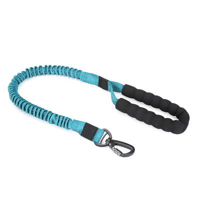 China Durable Stretch Tow Rope Nylon Pet Leash Soft Padded Thick Handle Lead Leash For Small Medium Large Dogs Puppy for sale