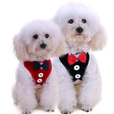 China Small Knitting Type Bow Party Dress Chest Strap Pet Dogs Pet Dogs Apparel Viable Design Viable Fancy Dress Pet Dogs Apparel for sale