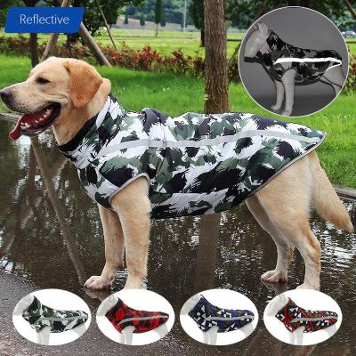 China Viable wholesale dog clothes autumn and winter warm pet clothes large dog storm jacket cotton reflective thick dog clothes for sale