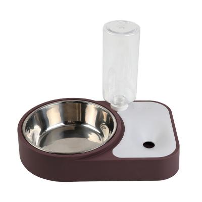 China New Pet Bowl Sustainable Anti-wet Dual-Use Automatic Conductive Mouth Water Drinking Bowl for sale