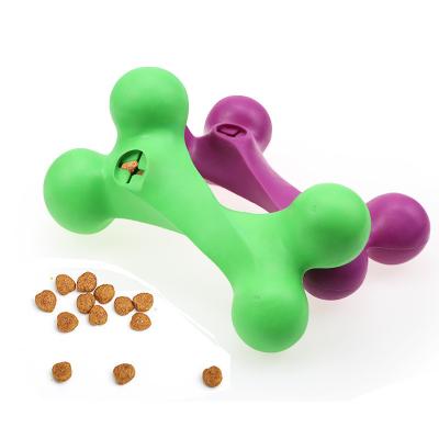 China Viable Shiny Chewable Chewable Bone Permeable TPR Bone Apparatus Chew Toy For Aggressive Chewers For Strong Chewers for sale